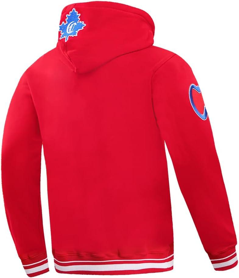 imagePro Standard Mens NHL Retro Classics Brushed Back French Terry Pull Over HoodieRed