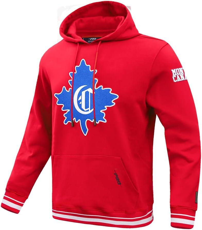 imagePro Standard Mens NHL Retro Classics Brushed Back French Terry Pull Over HoodieRed