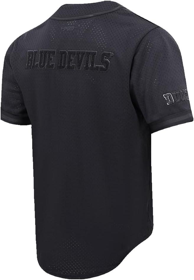 imagePro Standard NCAA Mens Mens College Classic Triple Black Mesh Button Down TopJet Black