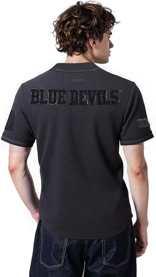 imagePro Standard NCAA Mens Mens College Classic Triple Black Mesh Button Down TopJet Black
