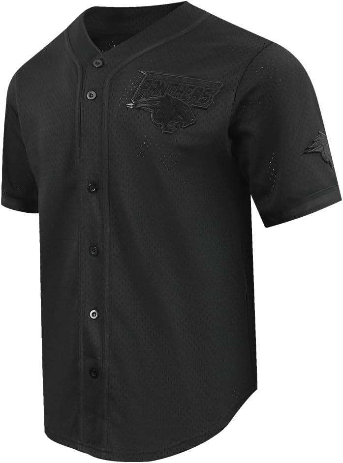 imagePro Standard NCAA Mens Mens College Classic Triple Black Mesh Button Down TopJet Black