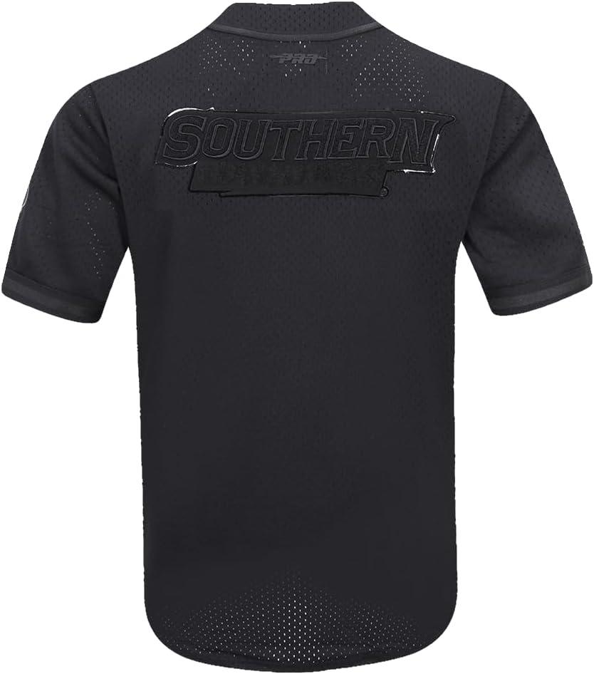 imagePro Standard NCAA Mens Mens College Classic Triple Black Mesh Button Down TopJet Black