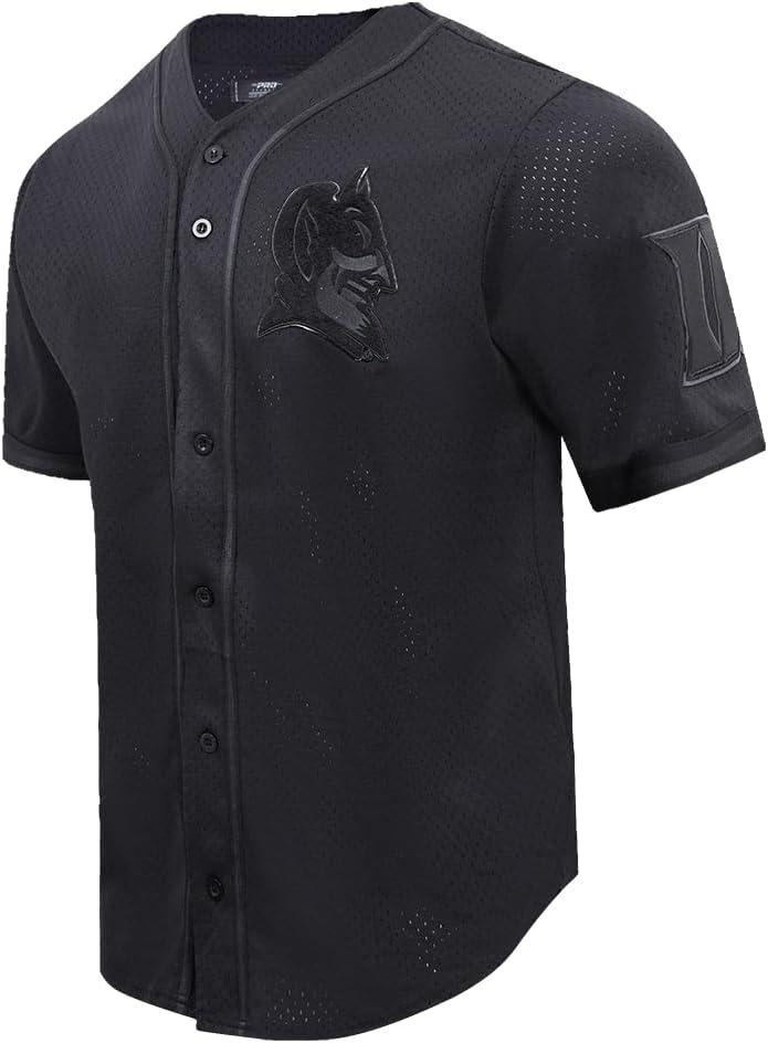 imagePro Standard NCAA Mens Mens College Classic Triple Black Mesh Button Down TopJet Black