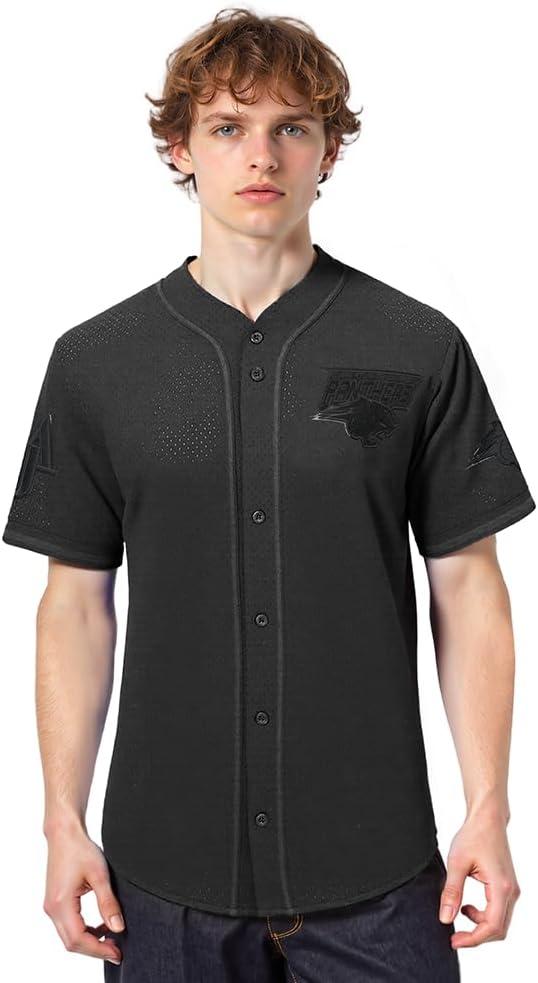 imagePro Standard NCAA Mens Mens College Classic Triple Black Mesh Button Down TopJet Black