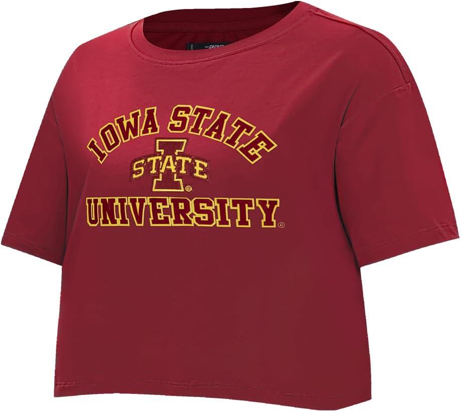 imagePro Standard NCAA Womens Womens College Classic Essentials Cotton Short Sleeve Boxy TeeCardinal Red