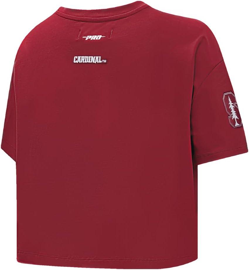 imagePro Standard NCAA Womens Womens College Classic Essentials Cotton Short Sleeve Boxy TeeCardinal Red