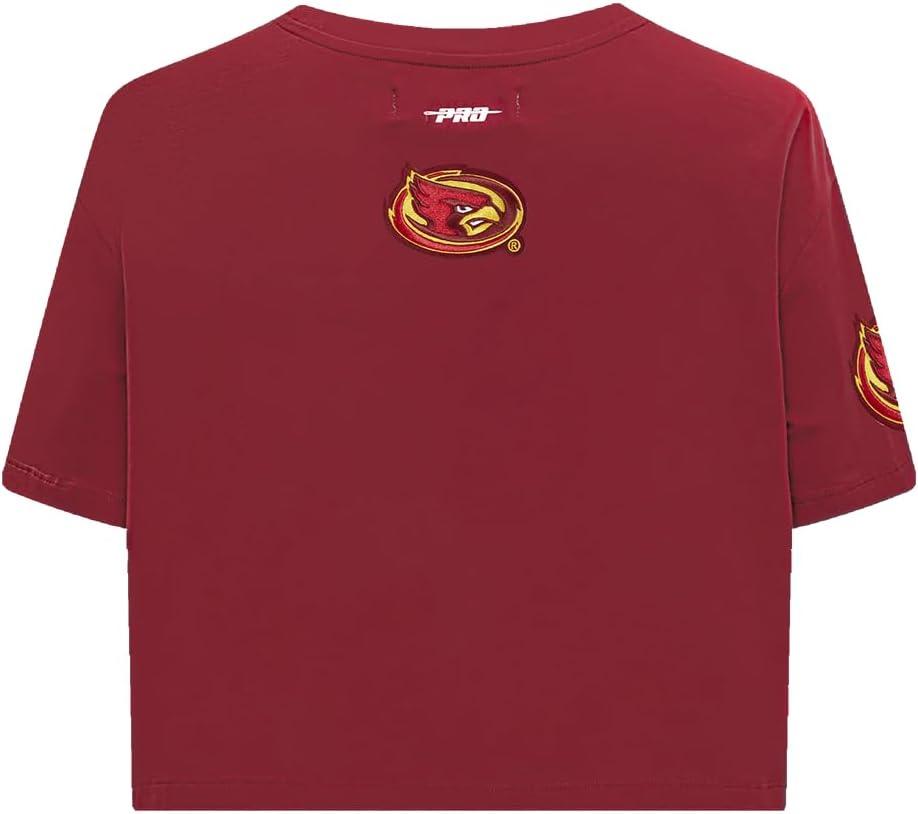 imagePro Standard NCAA Womens Womens College Classic Essentials Cotton Short Sleeve Boxy TeeCardinal Red