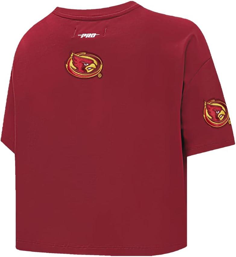 imagePro Standard NCAA Womens Womens College Classic Essentials Cotton Short Sleeve Boxy TeeCardinal Red