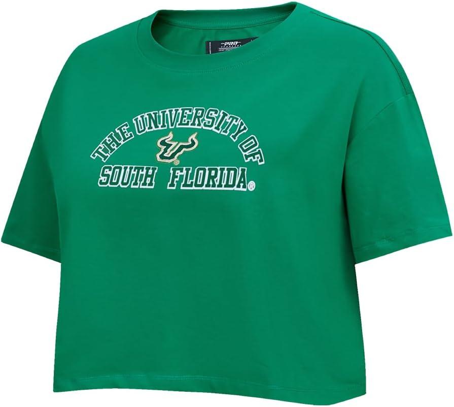imagePro Standard NCAA Womens Womens College Classic Essentials Cotton Short Sleeve Boxy TeeKelly Green