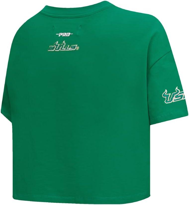 imagePro Standard NCAA Womens Womens College Classic Essentials Cotton Short Sleeve Boxy TeeKelly Green