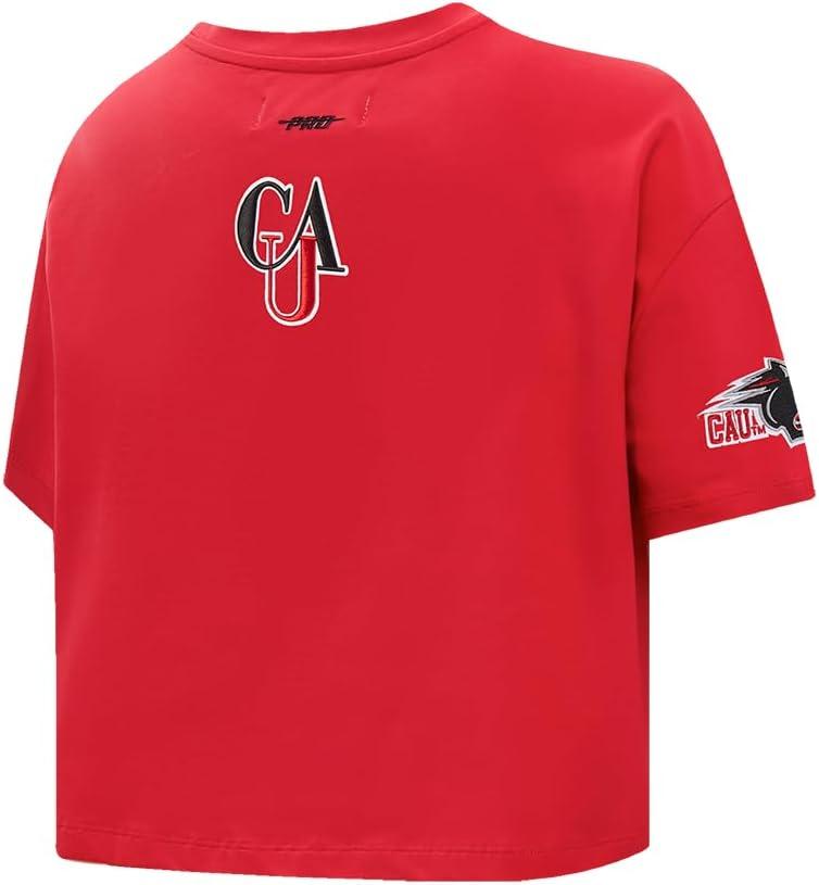 imagePro Standard NCAA Womens Womens College Classic Essentials Cotton Short Sleeve Boxy TeeRed