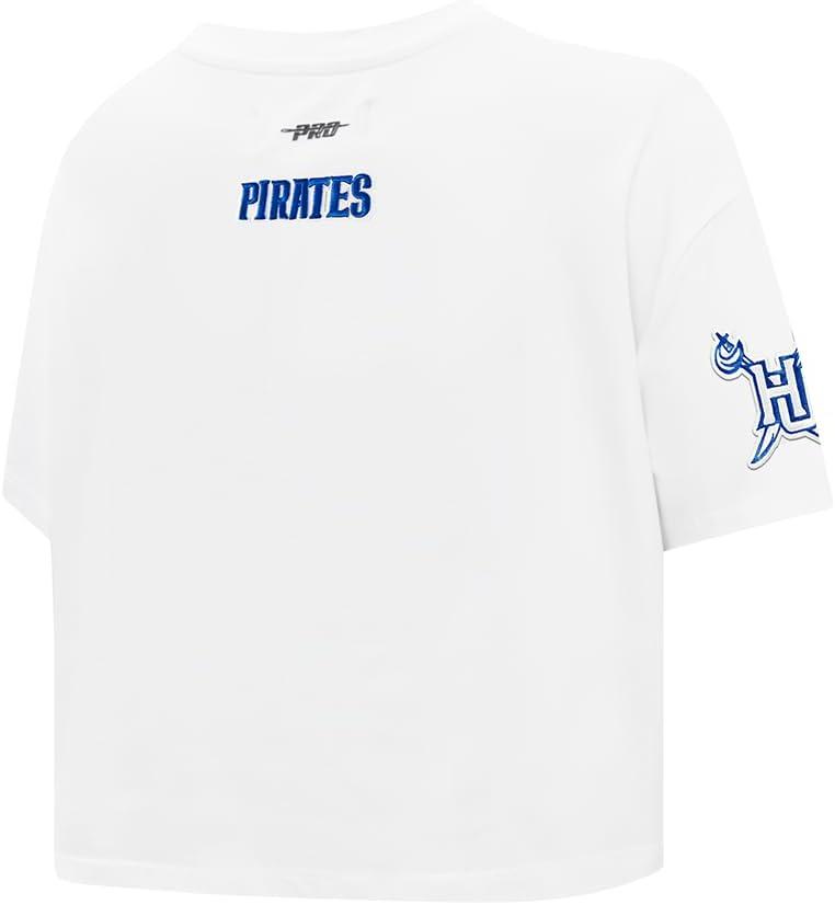 imagePro Standard NCAA Womens Womens College Classic Essentials Cotton Short Sleeve Boxy TeeWhite