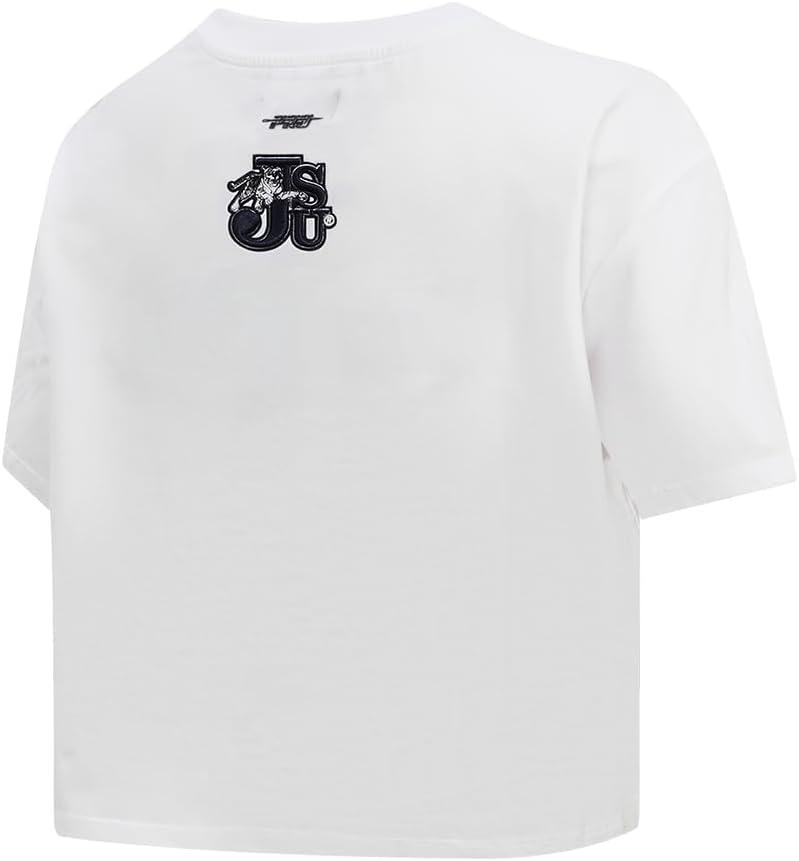 imagePro Standard NCAA Womens Womens College Classic Essentials Cotton Short Sleeve Boxy TeeWhite