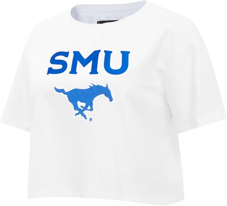 imagePro Standard NCAA Womens Womens College Classic Essentials Cotton Short Sleeve Boxy TeeWhite
