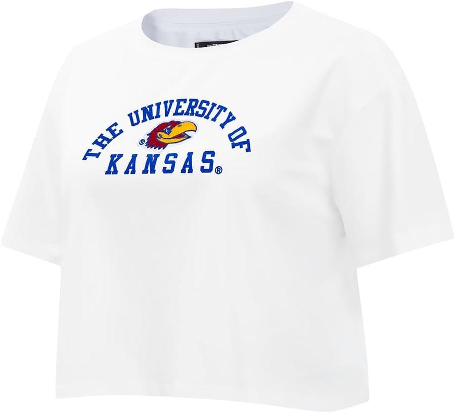 imagePro Standard NCAA Womens Womens College Classic Essentials Cotton Short Sleeve Boxy TeeWhite