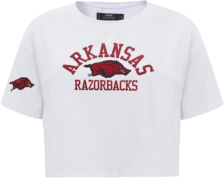 imagePro Standard NCAA Womens Womens College Classic Essentials Cotton Short Sleeve Boxy TeeWhite
