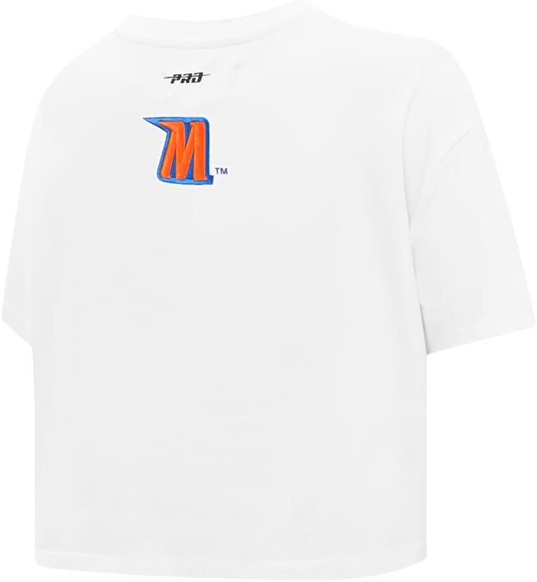 imagePro Standard NCAA Womens Womens College Classic Essentials Cotton Short Sleeve Boxy TeeWhite