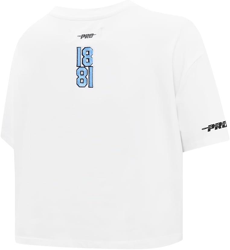 imagePro Standard NCAA Womens Womens College Classic Essentials Cotton Short Sleeve Boxy TeeWhite
