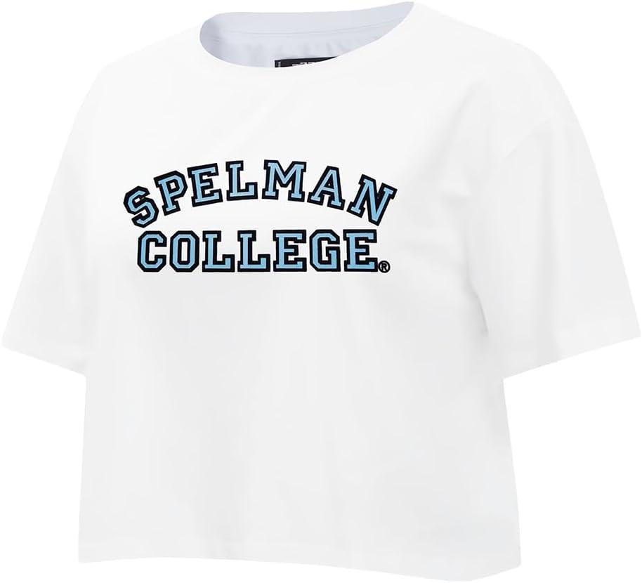 imagePro Standard NCAA Womens Womens College Classic Essentials Cotton Short Sleeve Boxy TeeWhite