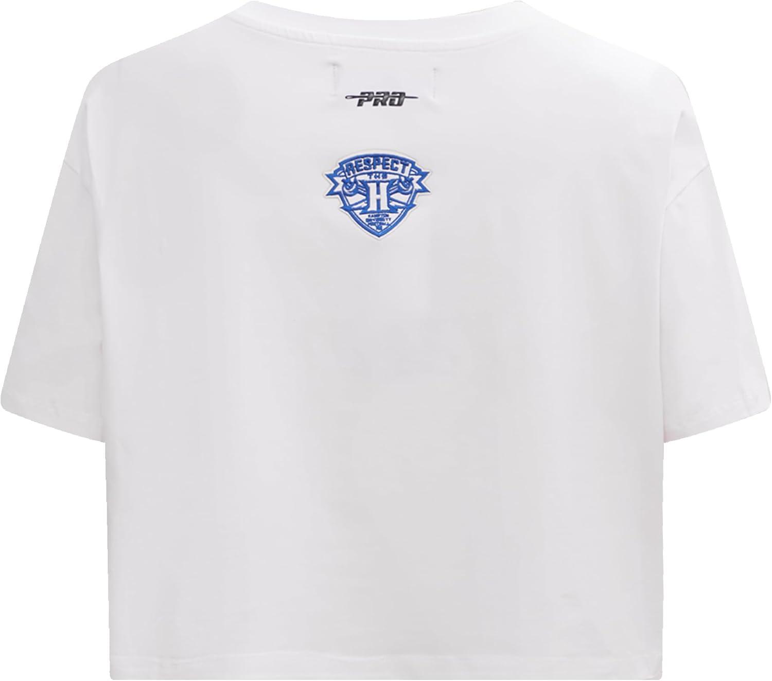 imagePro Standard NCAA Womens Womens College Classic Essentials Cotton Short Sleeve Boxy TeeWhite
