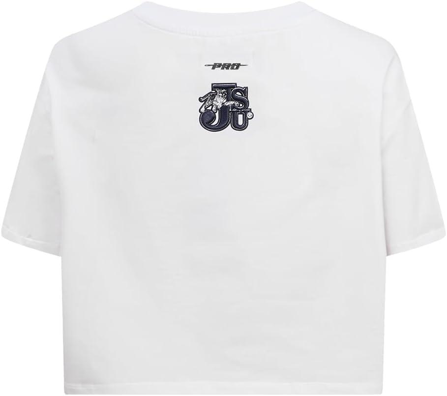 imagePro Standard NCAA Womens Womens College Classic Essentials Cotton Short Sleeve Boxy TeeWhite