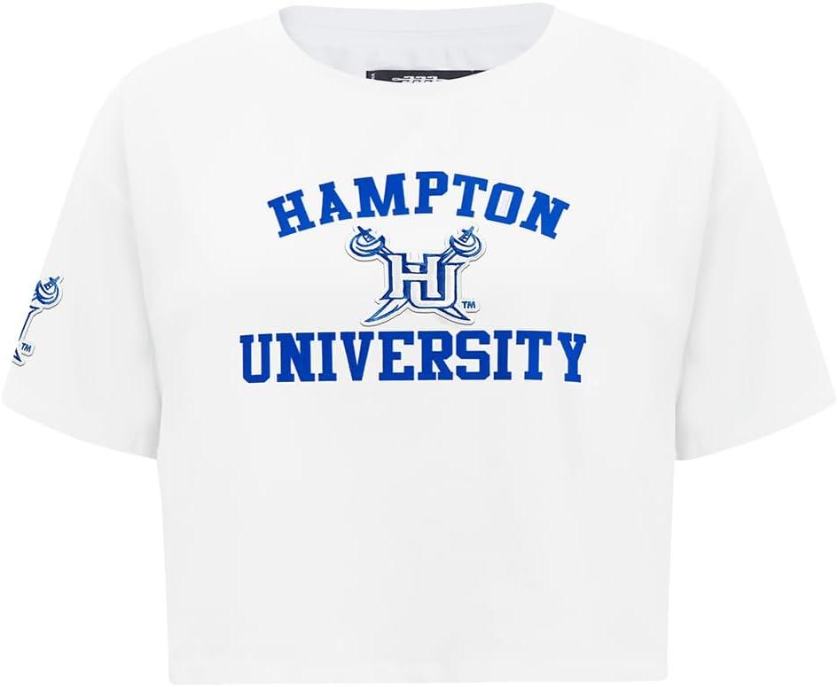 imagePro Standard NCAA Womens Womens College Classic Essentials Cotton Short Sleeve Boxy TeeWhite