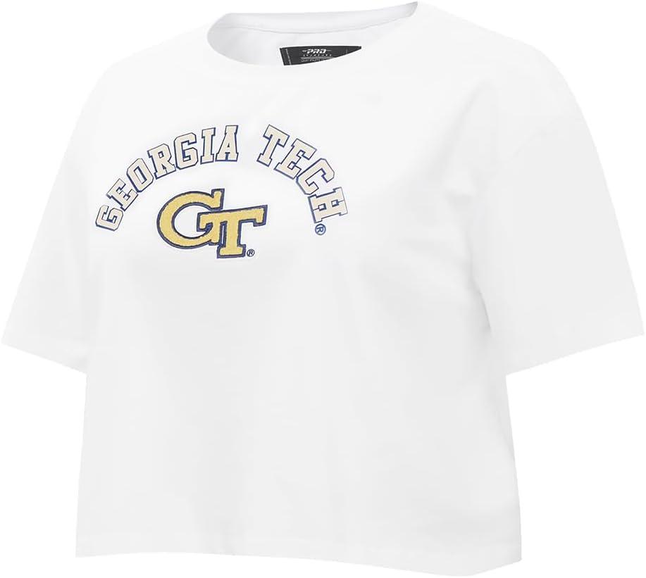 imagePro Standard NCAA Womens Womens College Classic Essentials Cotton Short Sleeve Boxy TeeWhite
