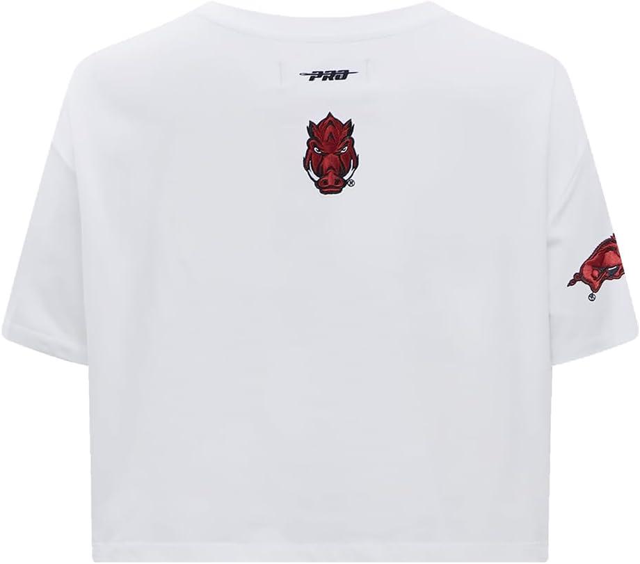 imagePro Standard NCAA Womens Womens College Classic Essentials Cotton Short Sleeve Boxy TeeWhite