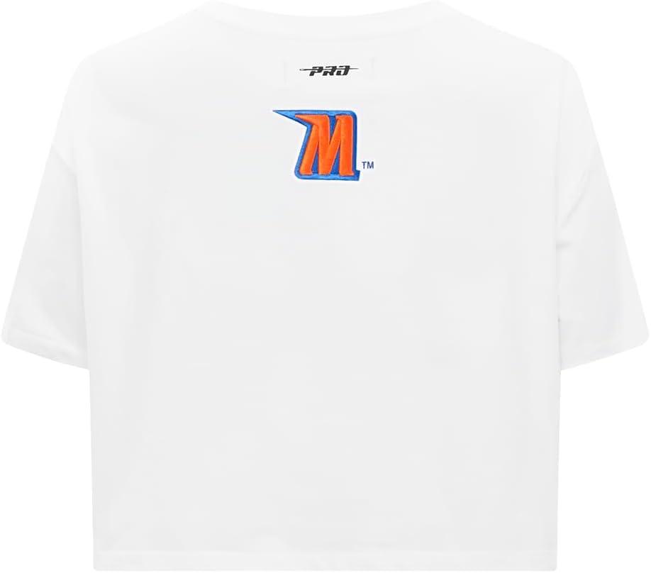 imagePro Standard NCAA Womens Womens College Classic Essentials Cotton Short Sleeve Boxy TeeWhite
