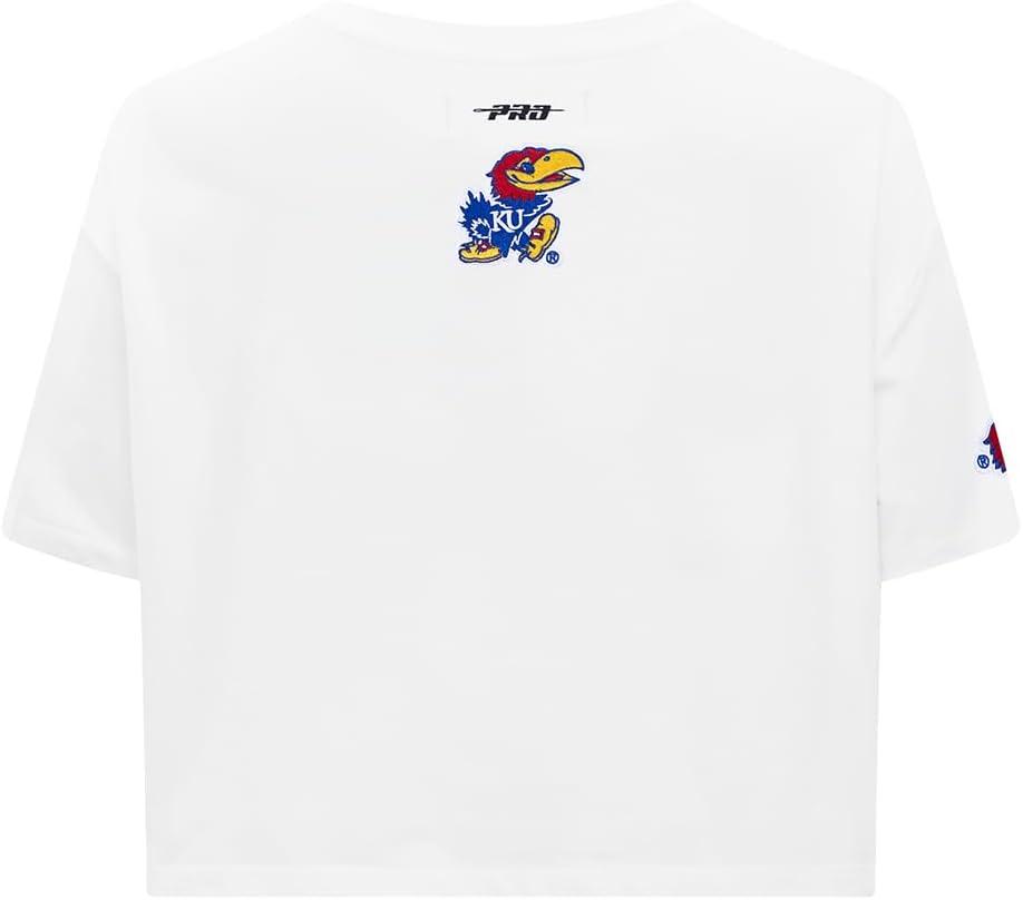 imagePro Standard NCAA Womens Womens College Classic Essentials Cotton Short Sleeve Boxy TeeWhite