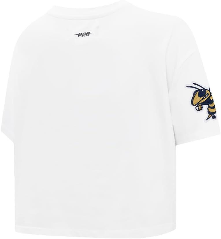 imagePro Standard NCAA Womens Womens College Classic Essentials Cotton Short Sleeve Boxy TeeWhite