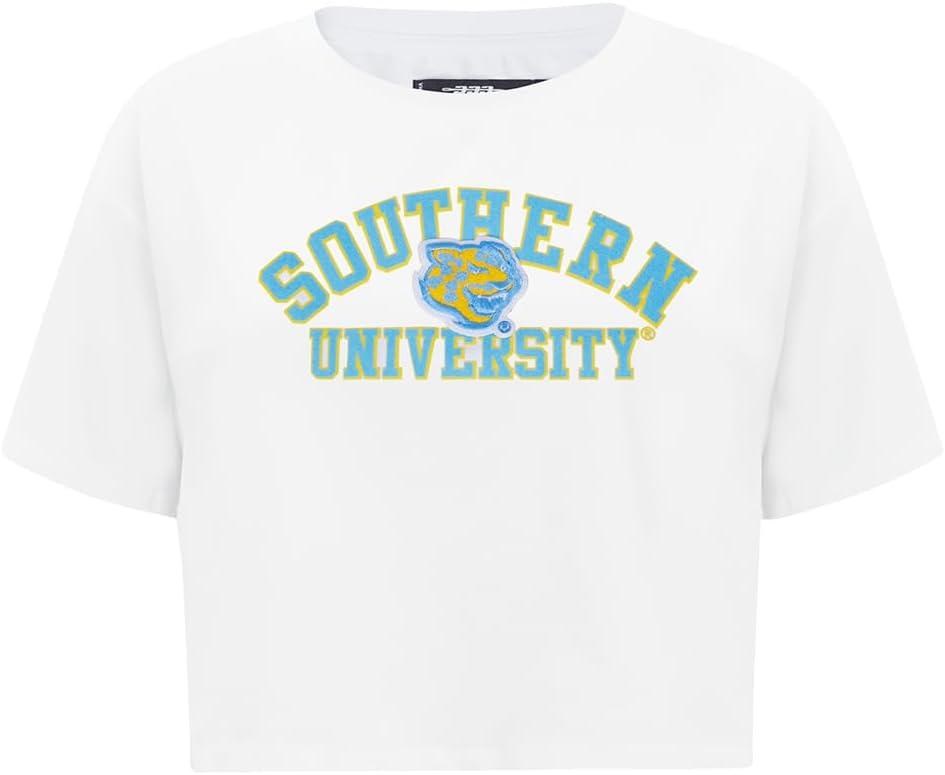 imagePro Standard NCAA Womens Womens College Classic Essentials Cotton Short Sleeve Boxy TeeWhite