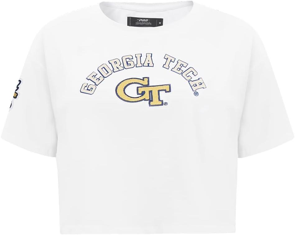 imagePro Standard NCAA Womens Womens College Classic Essentials Cotton Short Sleeve Boxy TeeWhite