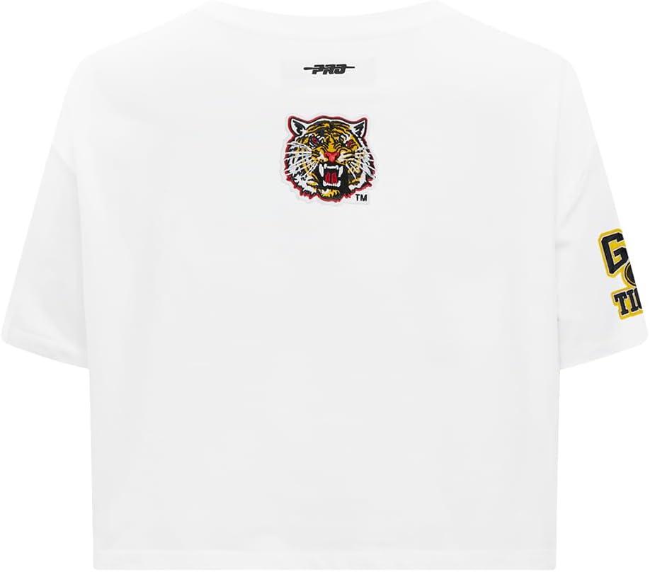 imagePro Standard NCAA Womens Womens College Classic Essentials Cotton Short Sleeve Boxy TeeWhite