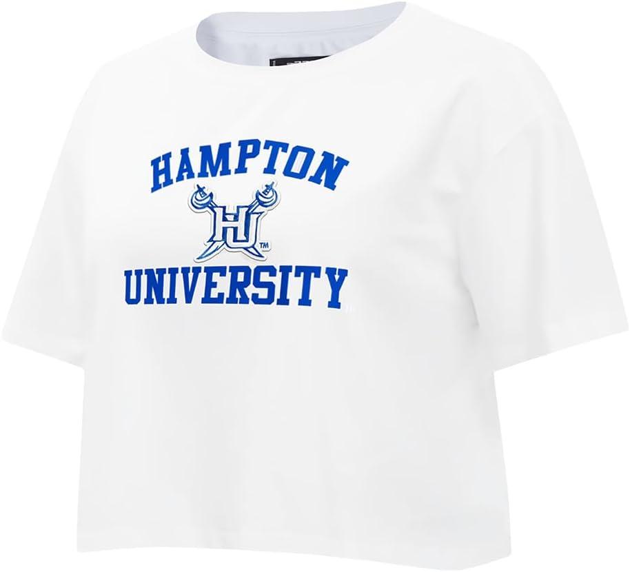 imagePro Standard NCAA Womens Womens College Classic Essentials Cotton Short Sleeve Boxy TeeWhite