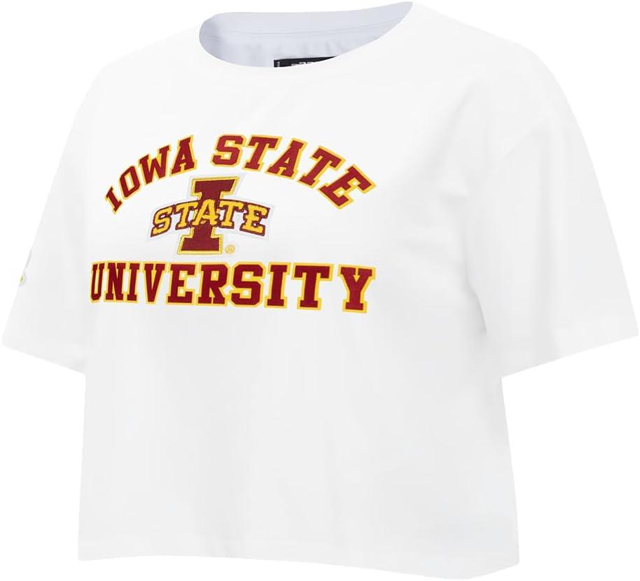 imagePro Standard NCAA Womens Womens College Classic Essentials Cotton Short Sleeve Boxy TeeWhite