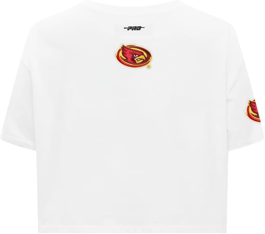 imagePro Standard NCAA Womens Womens College Classic Essentials Cotton Short Sleeve Boxy TeeWhite