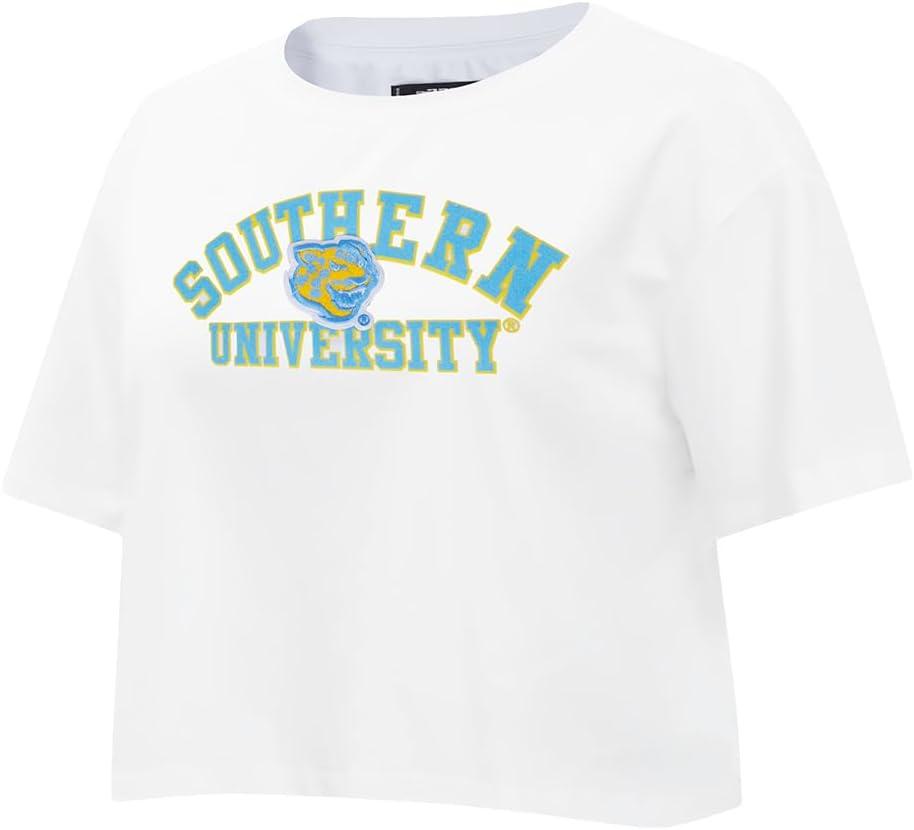 imagePro Standard NCAA Womens Womens College Classic Essentials Cotton Short Sleeve Boxy TeeWhite