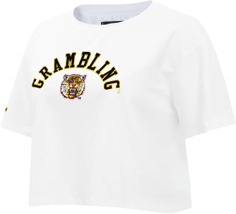 imagePro Standard NCAA Womens Womens College Classic Essentials Cotton Short Sleeve Boxy TeeWhite