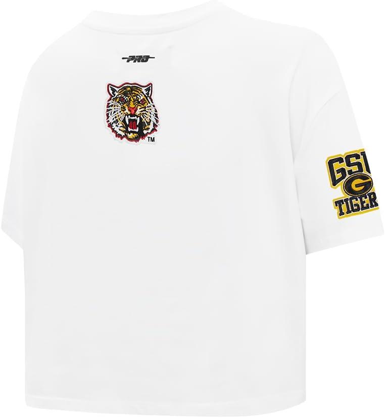 imagePro Standard NCAA Womens Womens College Classic Essentials Cotton Short Sleeve Boxy TeeWhite