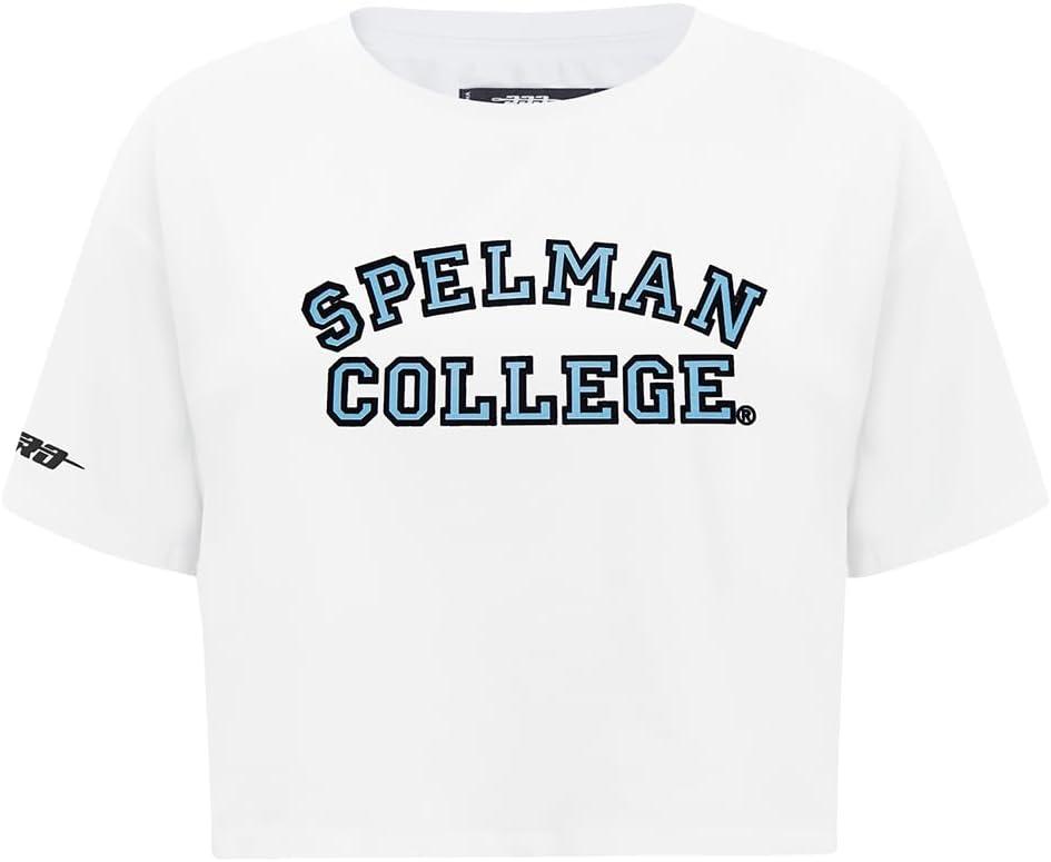imagePro Standard NCAA Womens Womens College Classic Essentials Cotton Short Sleeve Boxy TeeWhite