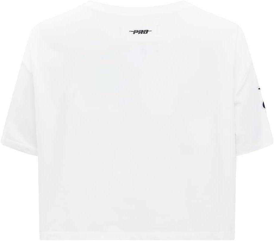 imagePro Standard NCAA Womens Womens College Classic Essentials Cotton Short Sleeve Boxy TeeWhite