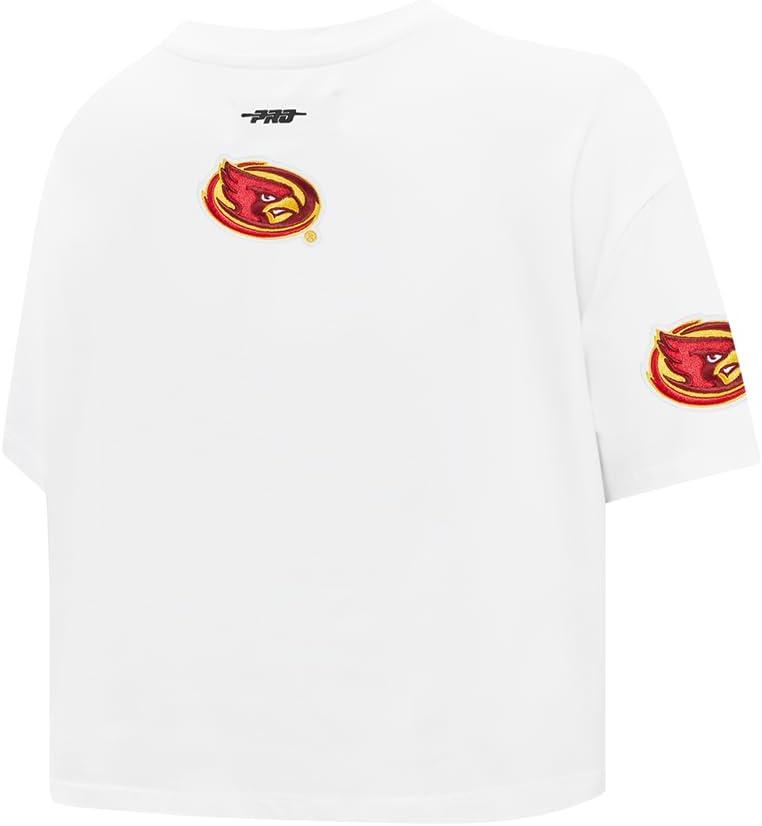imagePro Standard NCAA Womens Womens College Classic Essentials Cotton Short Sleeve Boxy TeeWhite