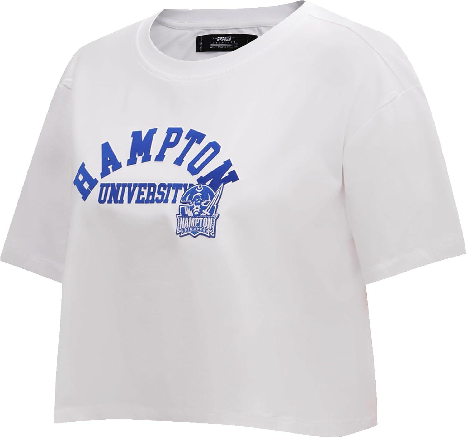 imagePro Standard NCAA Womens Womens College Classic Essentials Cotton Short Sleeve Boxy TeeWhite