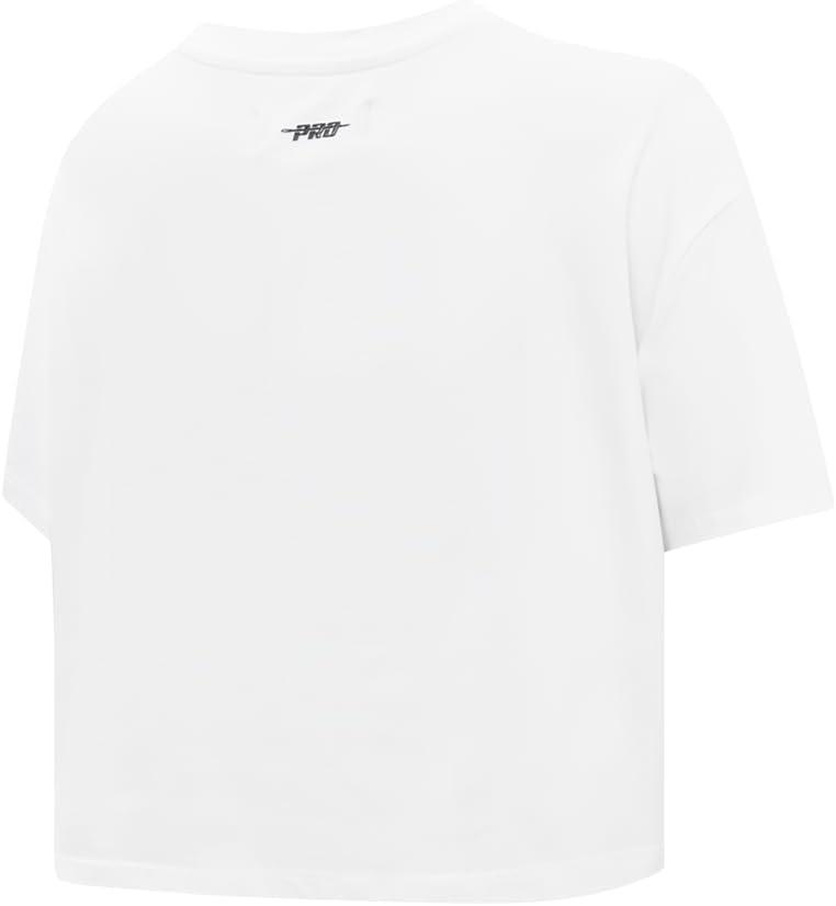 imagePro Standard NCAA Womens Womens College Classic Essentials Cotton Short Sleeve Boxy TeeWhite