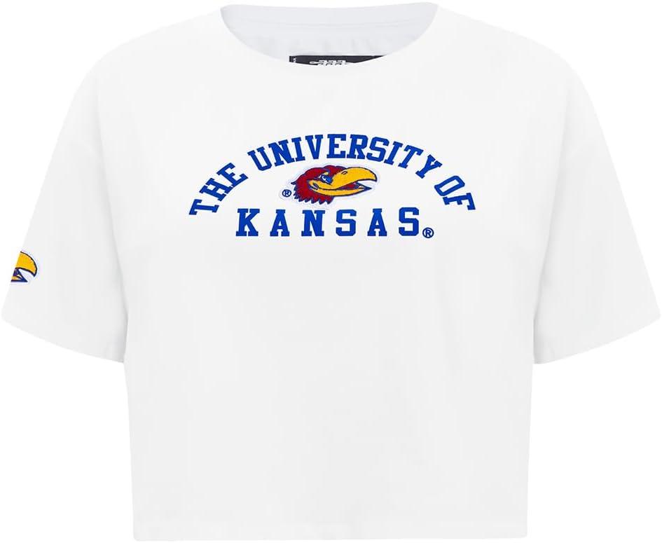 imagePro Standard NCAA Womens Womens College Classic Essentials Cotton Short Sleeve Boxy TeeWhite