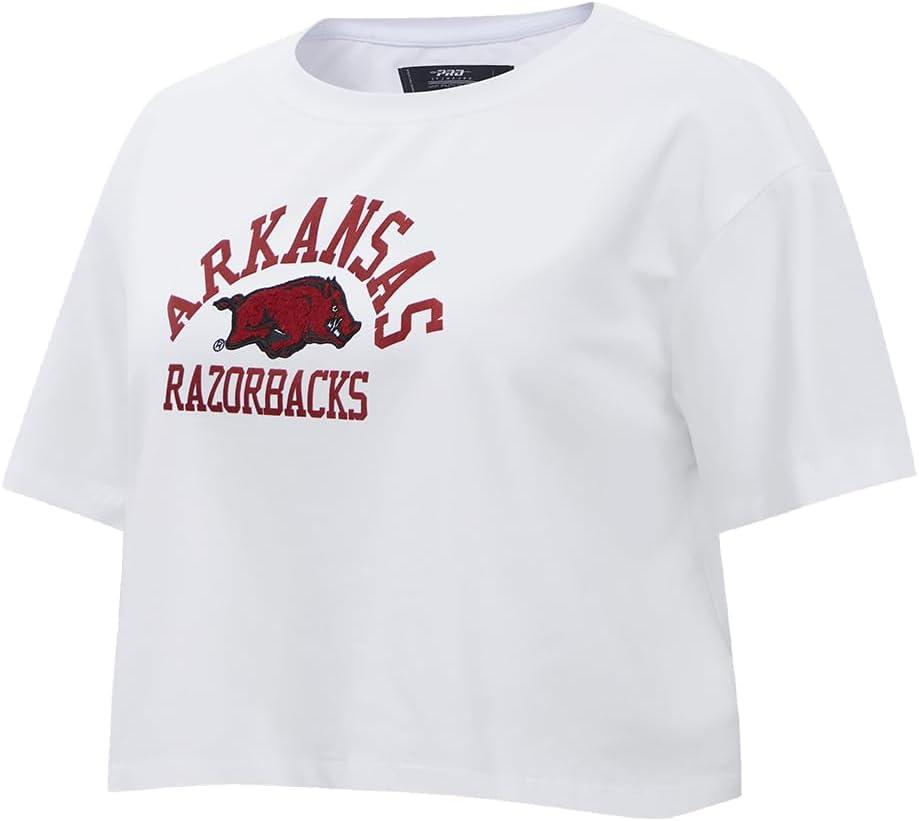 imagePro Standard NCAA Womens Womens College Classic Essentials Cotton Short Sleeve Boxy TeeWhite