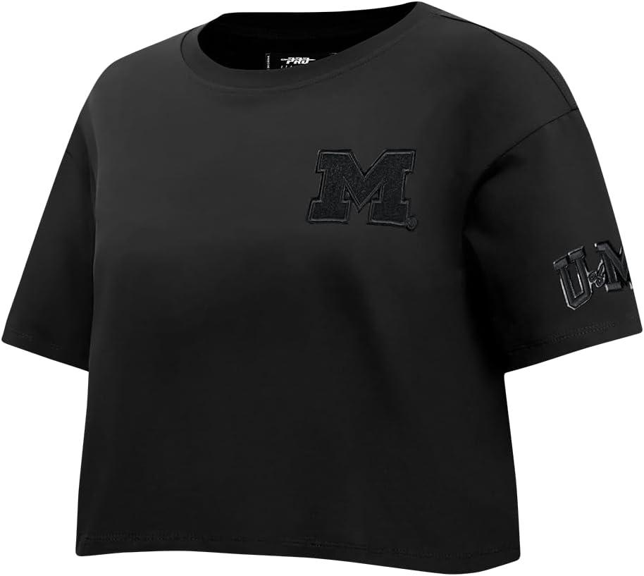 imagePro Standard NCAA Womens Womens College Classic Triple Black Cotton Short Sleeve Boxy TeeBlack