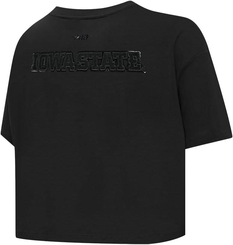 imagePro Standard NCAA Womens Womens College Classic Triple Black Cotton Short Sleeve Boxy TeeBlack