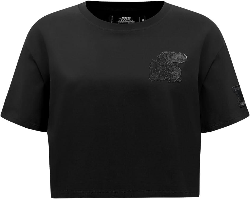imagePro Standard NCAA Womens Womens College Classic Triple Black Cotton Short Sleeve Boxy TeeBlack